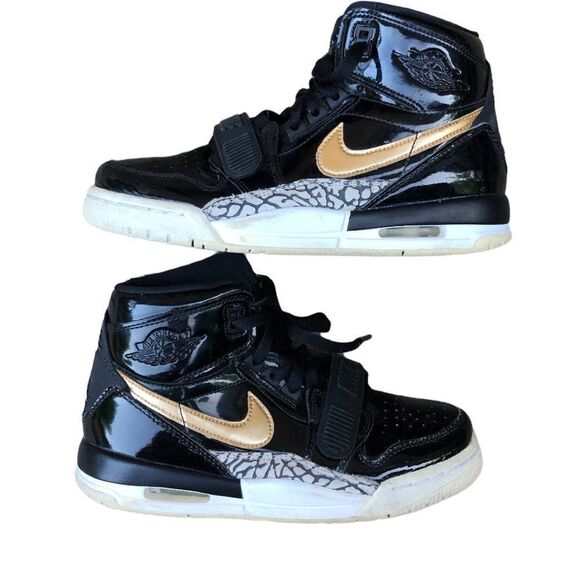 RARE 2018 Nike Air Jordan 1 Legacy 312 Black Golf Patent Size 6 - Picture 9 of 16